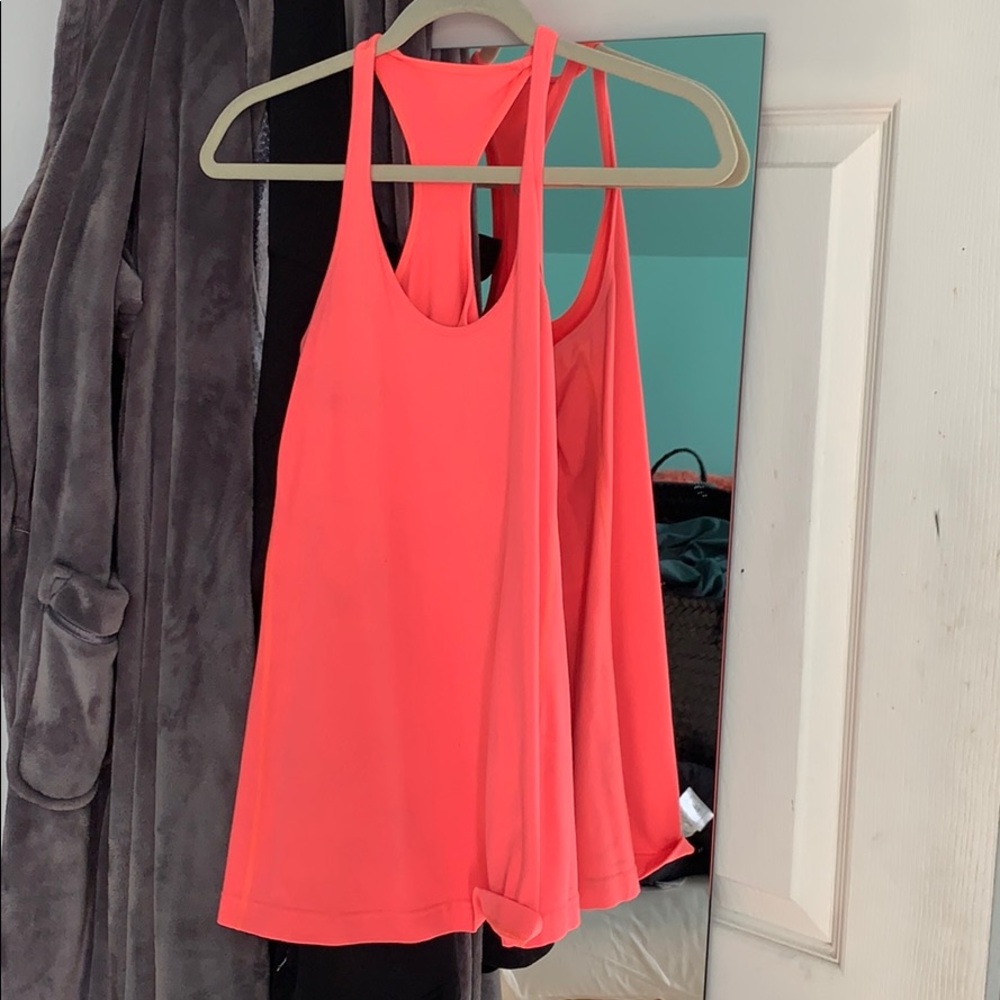 Orange lululemon racer back tank